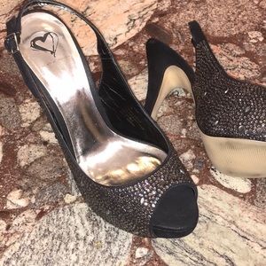 Stoned Heels w/Platform Front